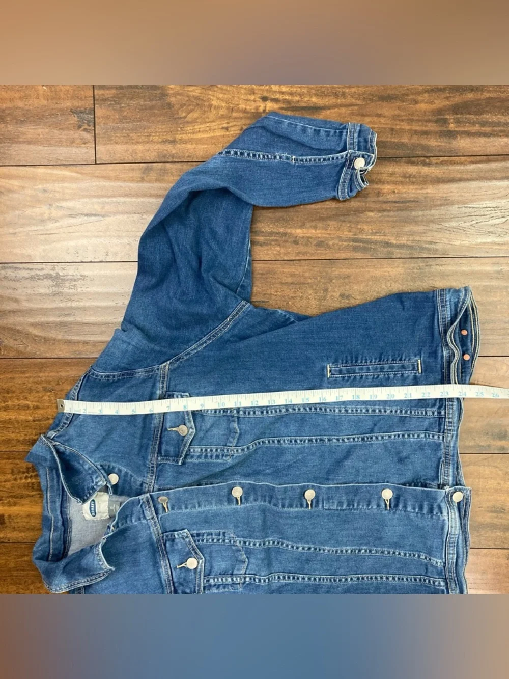 Old Navy Jean Jacket Blue Denim Medium Wash Button Up Women's Size 2X Plus. - Picture 6 of 8